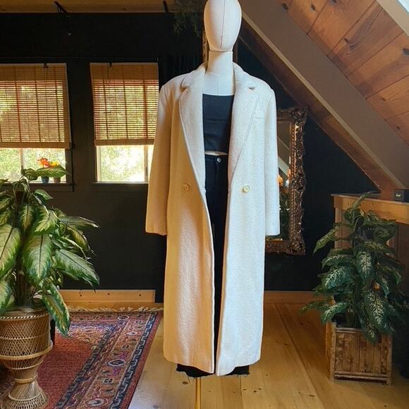 Cream Wool Coat Vintage - Picture 1 of 7